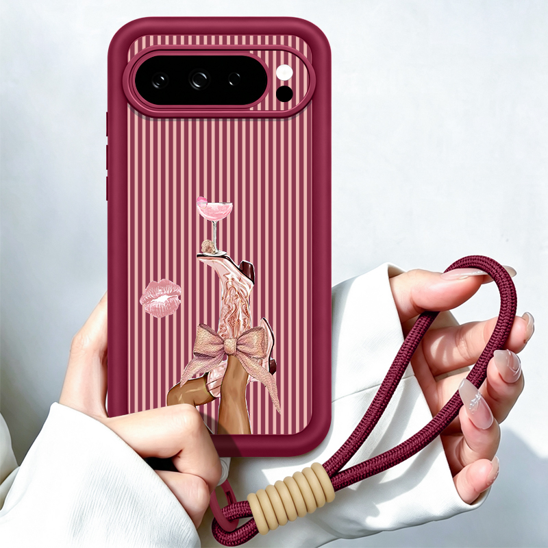 Striped Wine Glass Pattern Lan - Google Pixel 8A 评论和价格
